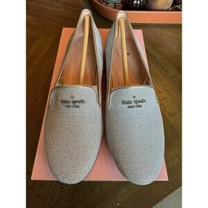Kate Spade Silver Sparkle Claudia Flat